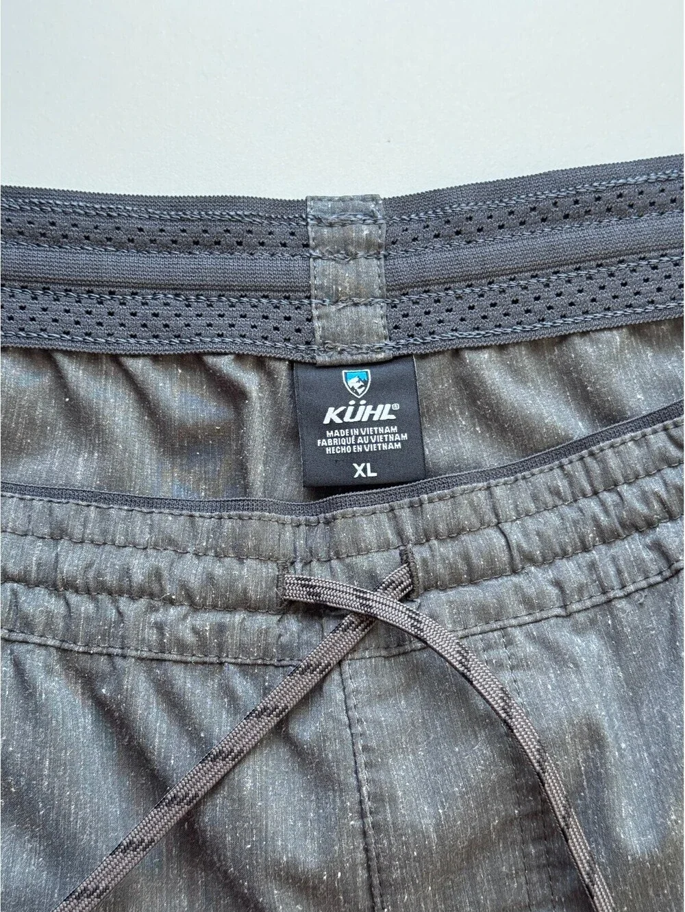 Kuhl Getaway Shorts Men's XL Gray Hemp Blend Athletic Hiking Gorpcore Outdoor
